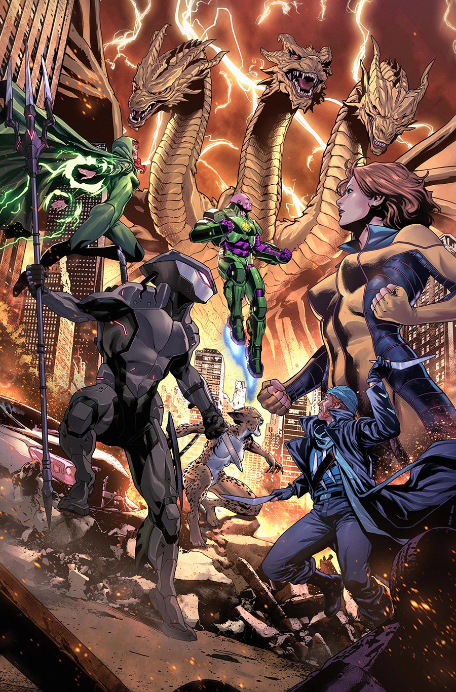 Justice League vs Godzilla vs Kong 2 #5 Cover C Variant Lucas Meyer Card Stock Cover