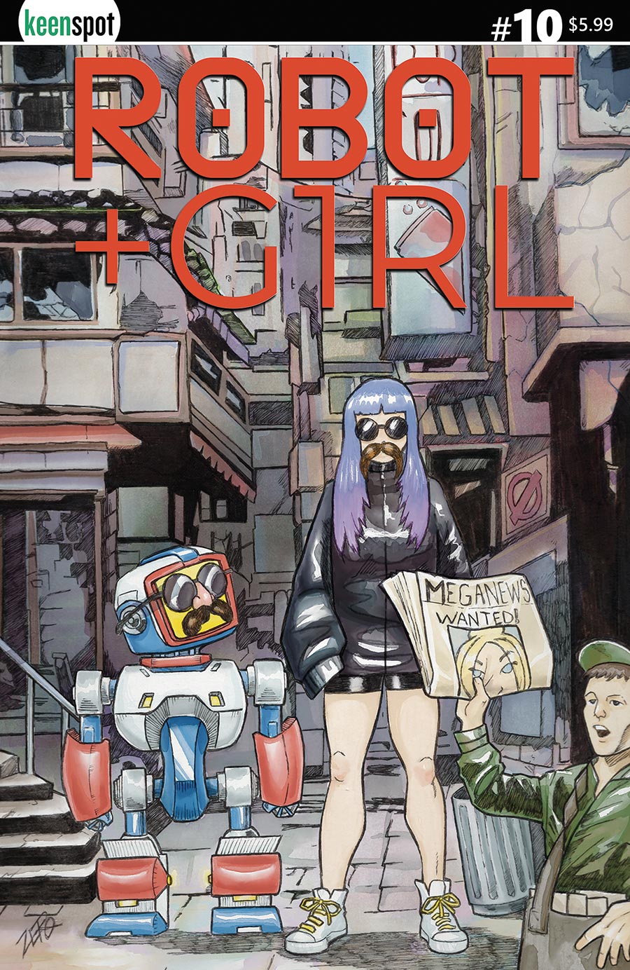 Robot + Girl #10 Cover C Variant Joe Williamson Cover