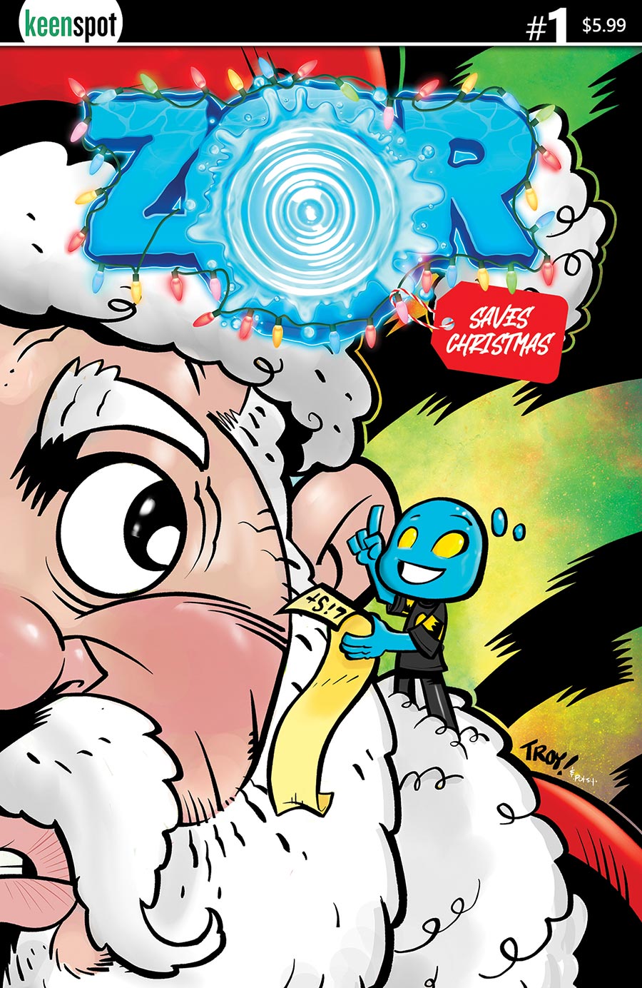 ZOR Saves Christmas #1 Cover C Variant Troy Dongarra & Rob Potchak Cover