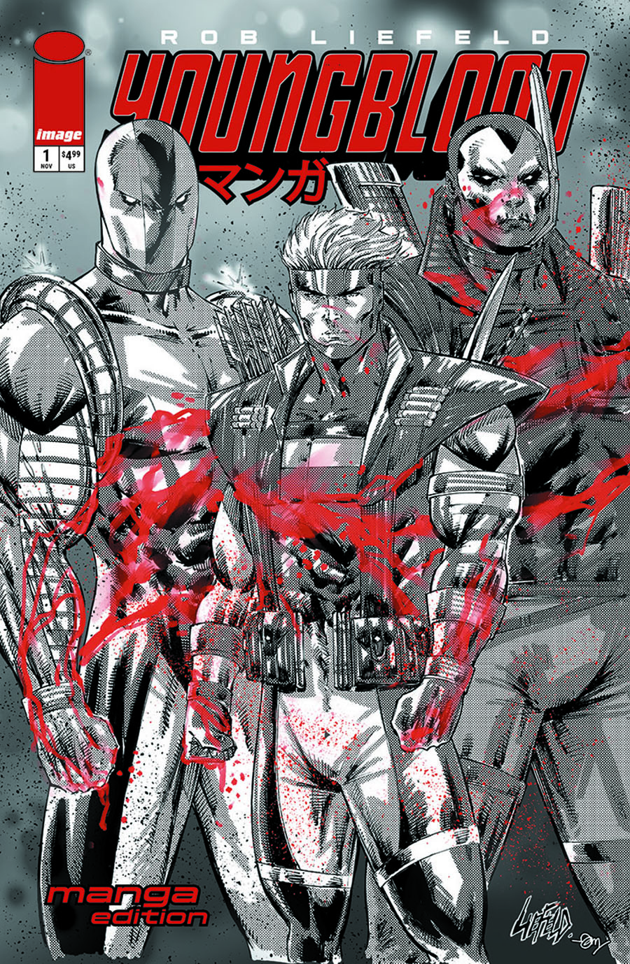 Youngblood Vol 6 #1 Cover M Manga Black & White Edition