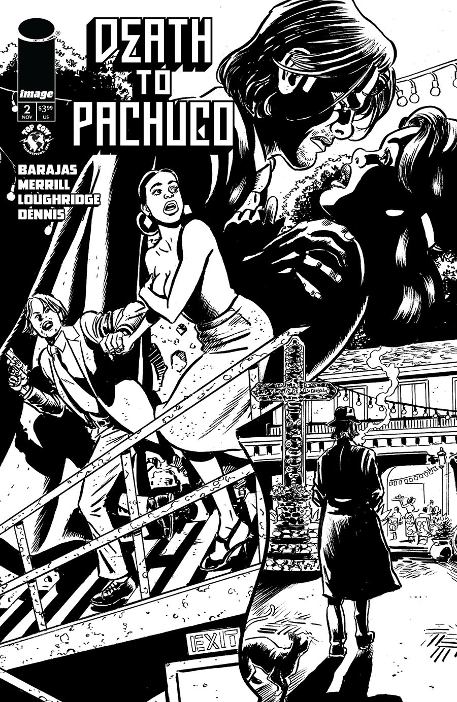 Death To Pachuco #2 Cover D Incentive David Lapham Black & White Cover