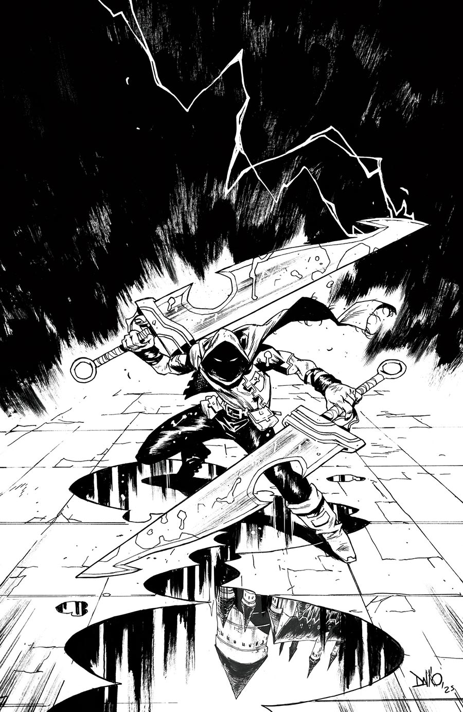 Lost Fantasy #5 Cover D Incentive Maxi Dallo Black & White Cover