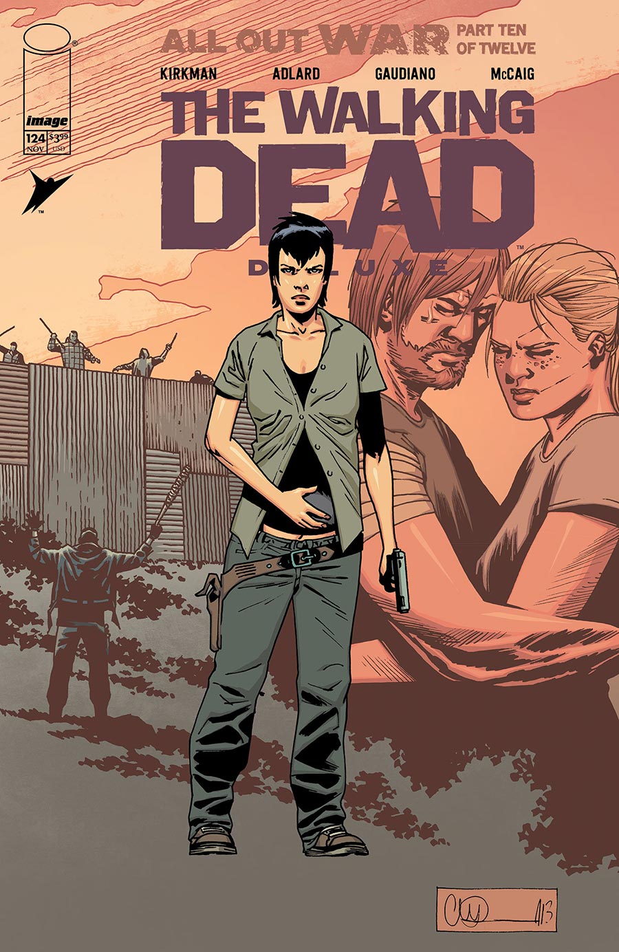 Walking Dead Deluxe #124 Cover B Variant Charlie Adlard & Dave McCaig Cover