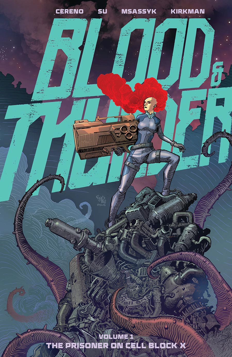 Blood & Thunder Vol 1 The Prisoner On Cell Block X TP Book Market EJ Su & Msassyk Cover