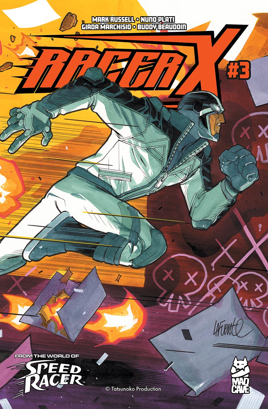 Racer X Vol 4 #3 Cover B Variant Dave Lafuente Vertical Connecting Cover