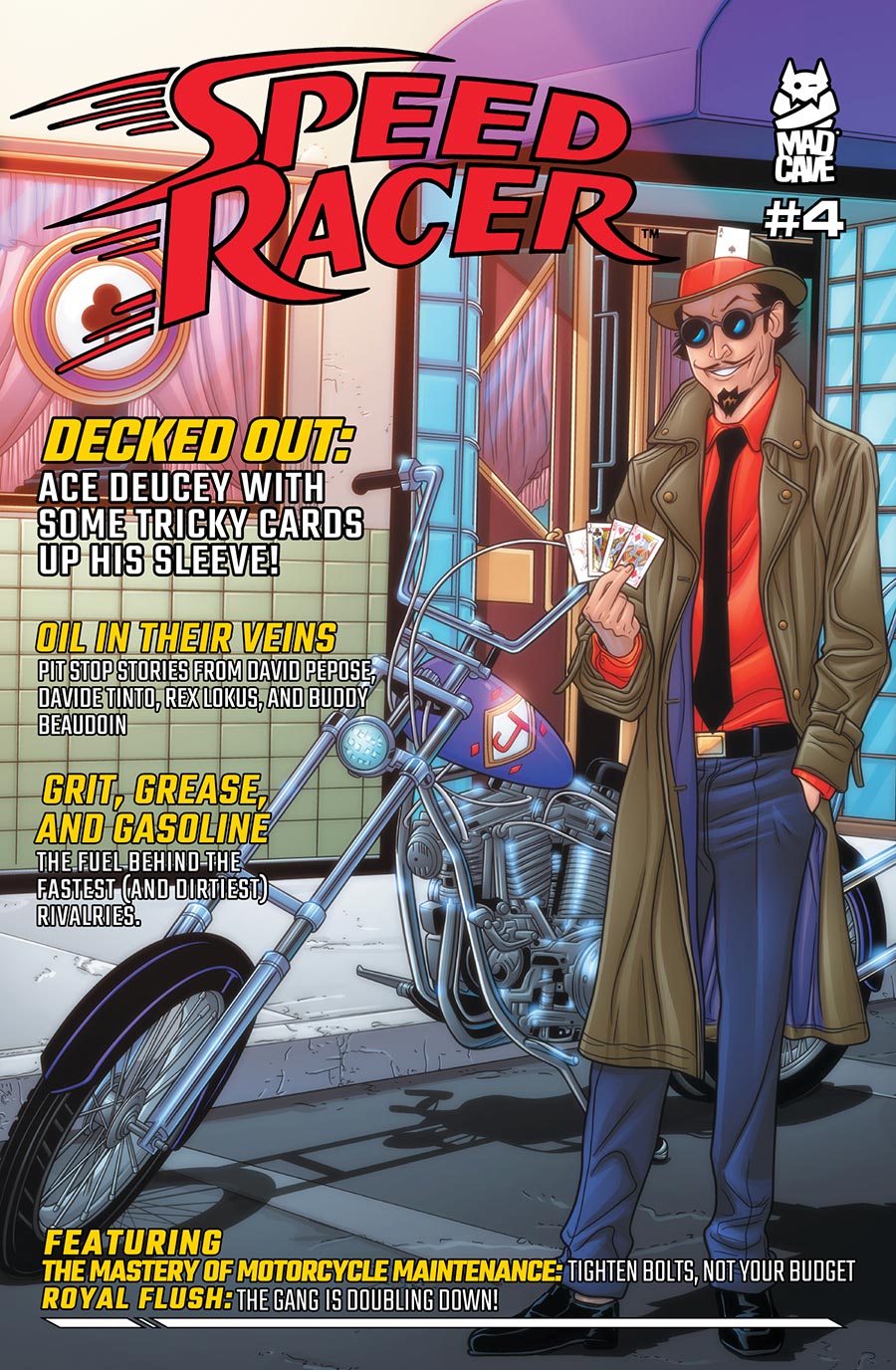 Speed Racer Vol 4 #4 Cover C Variant Chris Batista Sabrina Cintron & Tom Chu Car Magazine Homage Unlockable Cover