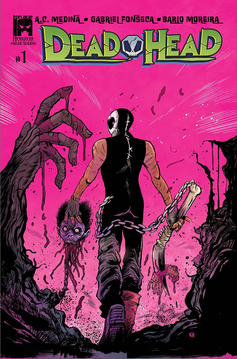 Dead Head #1 Cover B Variant Kit Wallis Bloody Pink Cover