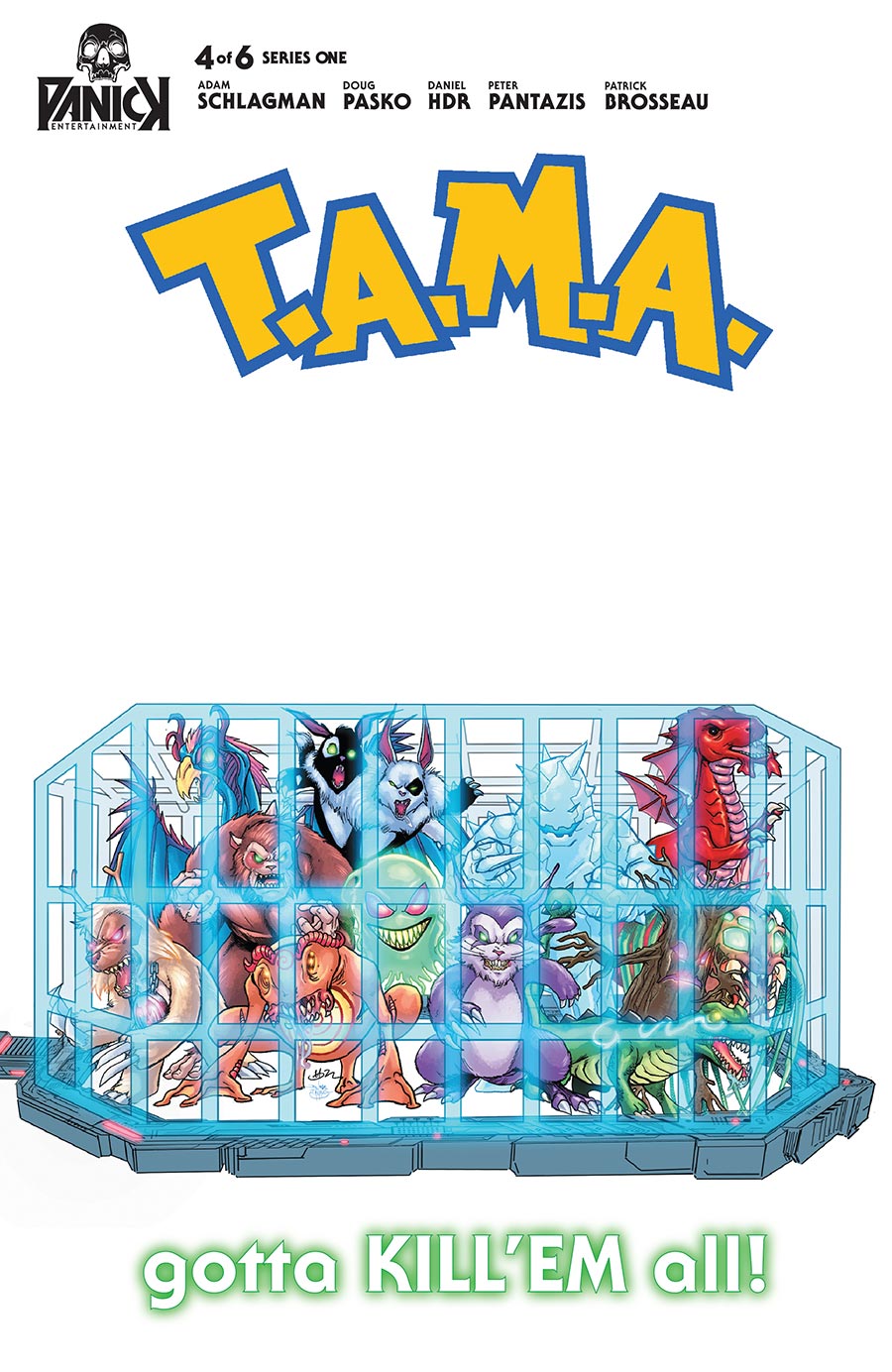 T.A.M.A. #4 Cover B Variant Daniel HDR Companimals Pokemon Homage Cover