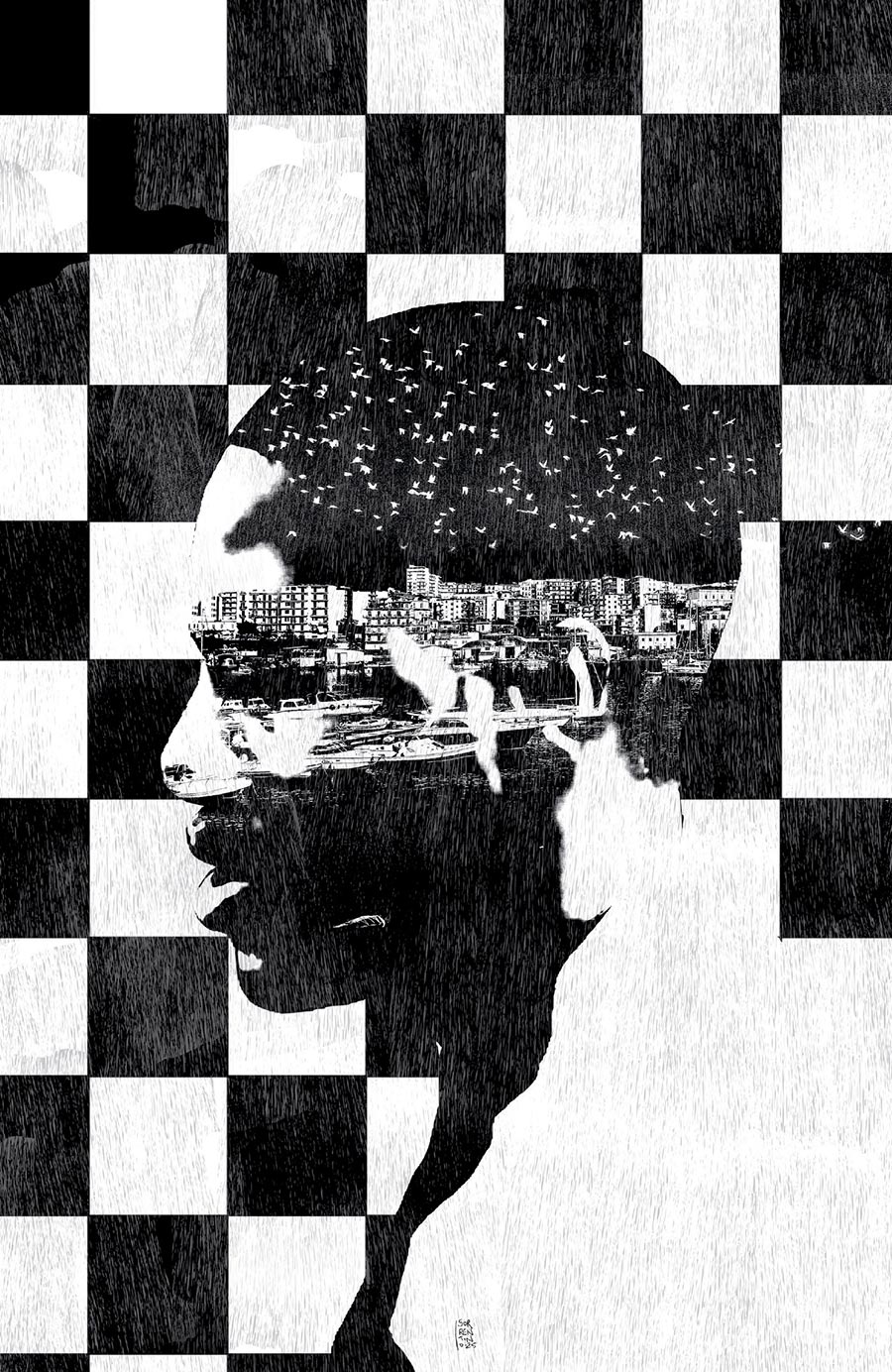 Crownsville #1 Cover F Incentive Andrea Sorrentino Black & White Variant Cover