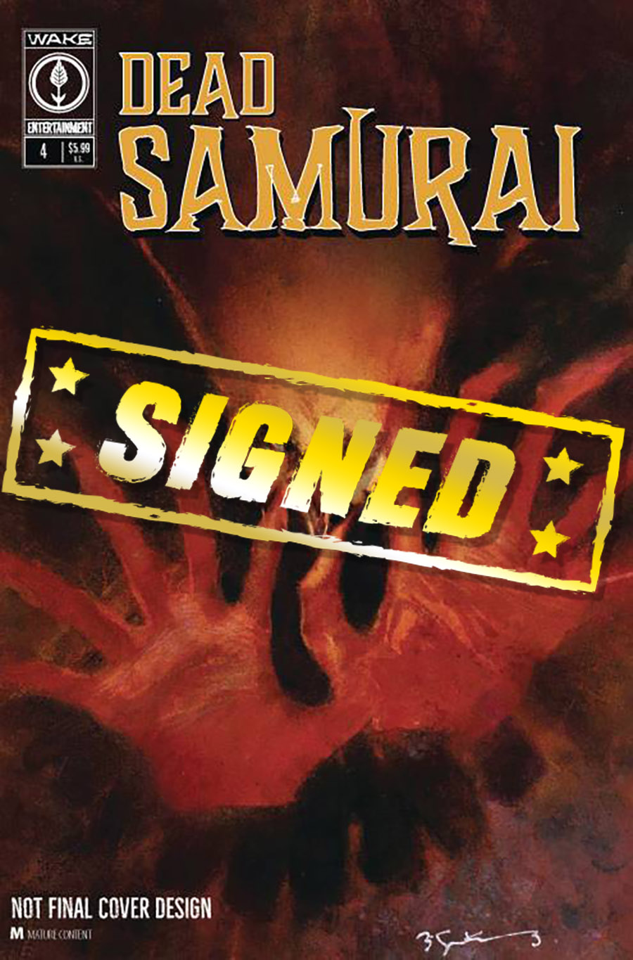 Dead Samurai #4 Cover G Incentive Bill Sienkiewicz Cover Signed By John Dolmayan
