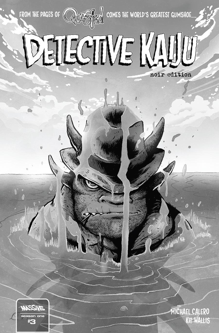 Detective Kaiju #3 Cover D Variant Kit Wallis Noir Edition