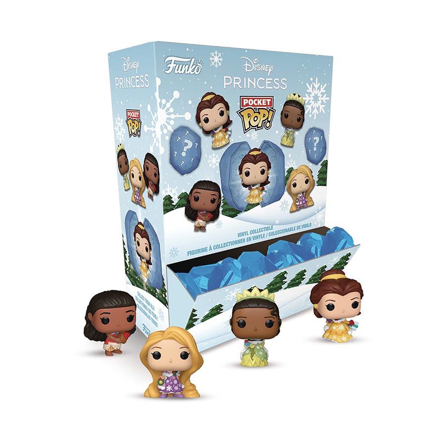 Pocket POP Disney Princess Ice Holiday Mini Figure Blind Mystery Box 12-Piece Display