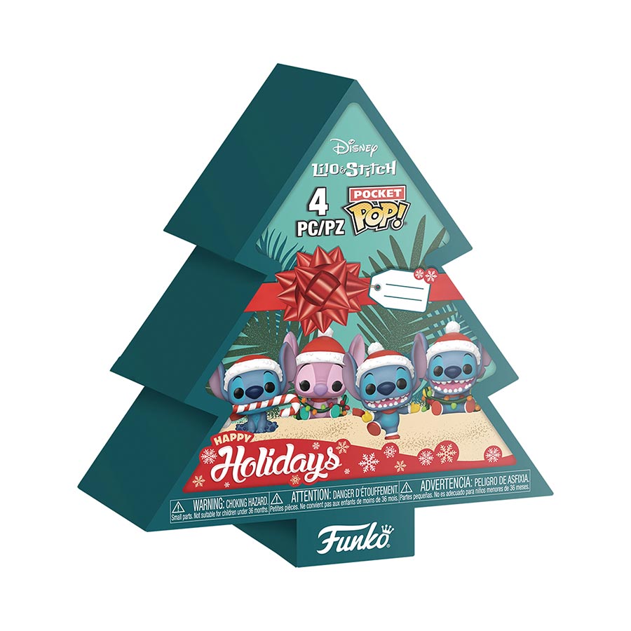 Pocket POP Disney Stitch Holiday 4-Piece Tree Box