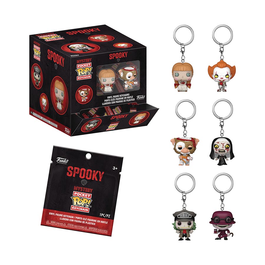 Pocket POP Horror Figural Keychain Blind Mystery Box 12-Piece Display