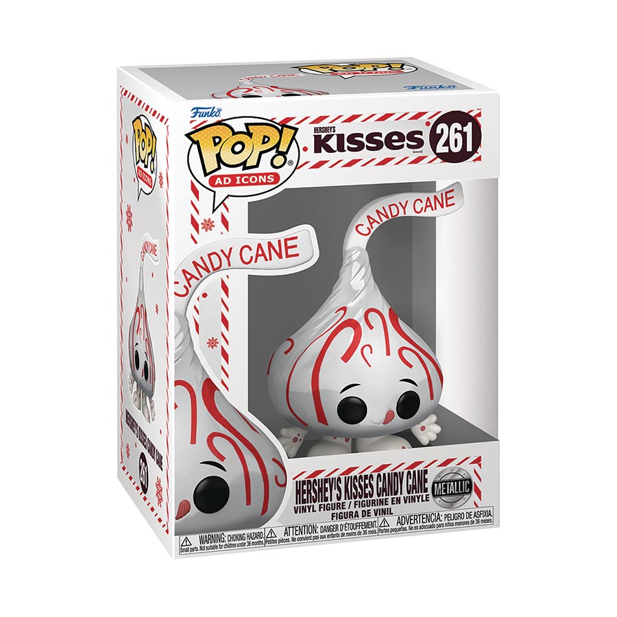POP Ad Icons Hersheys Candy Cane Kiss (Metallic) Vinyl Figure