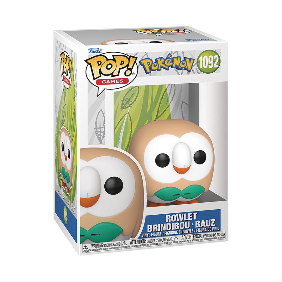 POP Games Pokemon Rowlet Vinyl Figure