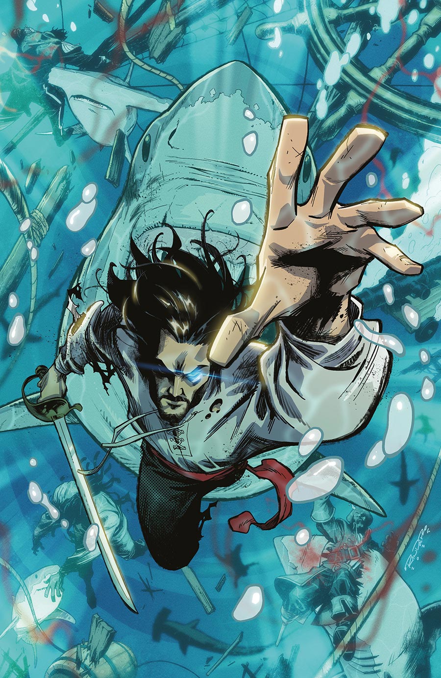 BRZRKR The Bleeding Tide #1 (One Shot) Cover J Incentive Khary Randolph Virgin Foil Variant Cover