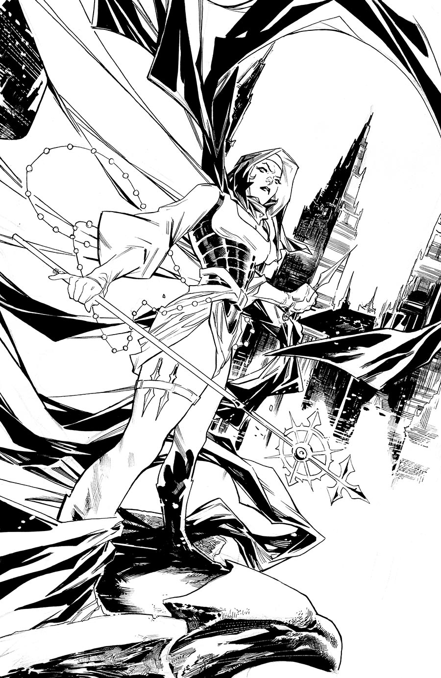 Marian Heretic #2 Cover G Variant Ken Lashley Unlimited Black & White Virgin Cover