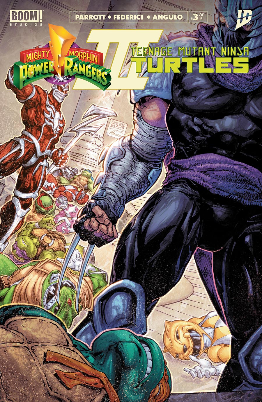 Mighty Morphin Power Rangers Teenage Mutant Ninja Turtles III #3 Cover B Variant Freddie E Williams II Cover