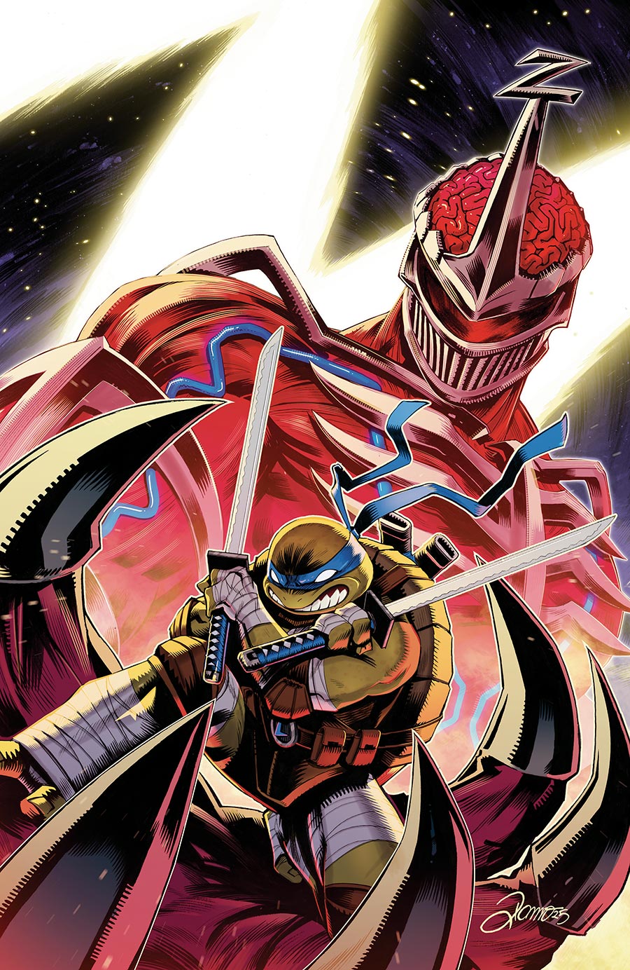 Mighty Morphin Power Rangers Teenage Mutant Ninja Turtles III #3 Cover D Variant Alessio Zonno Virgin Foil Cover