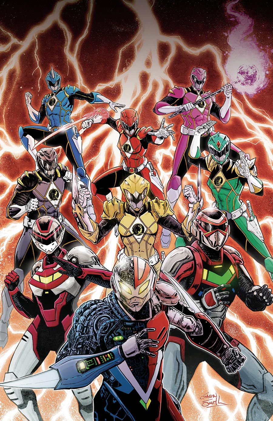 Power Rangers Prime #12 Cover E Incentive Gavin Smith Virgin Variant Cover