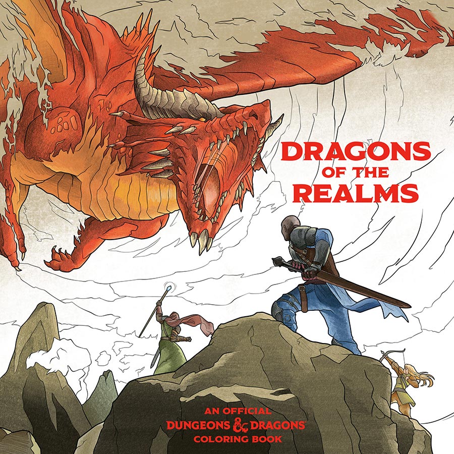 Dragons Of The Realms An Official Dungeons & Dragons Coloring Book TP