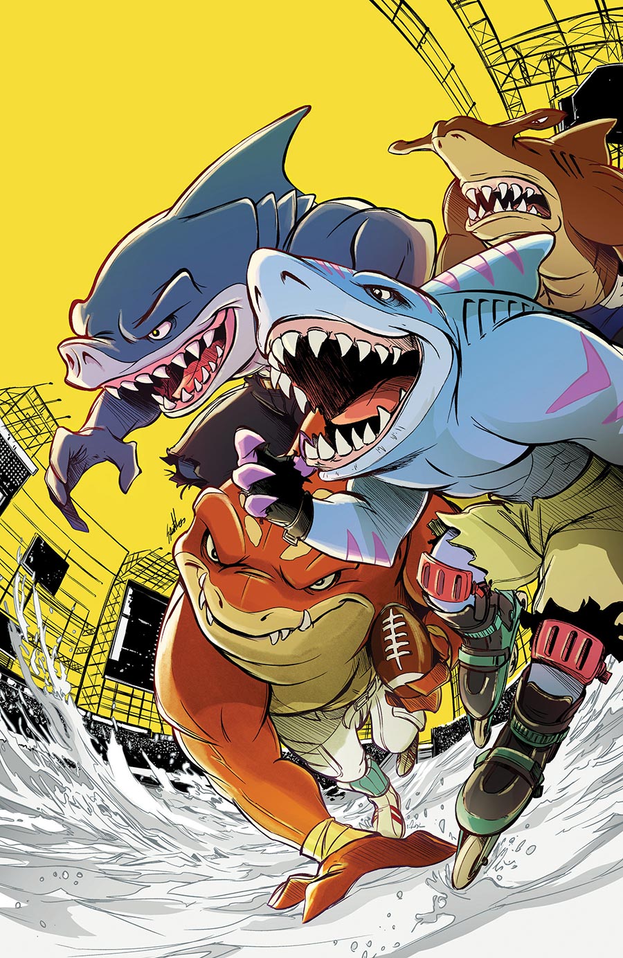 Street Sharks Vol 3 #3 Cover E Incentive Santtos Virgin Cover