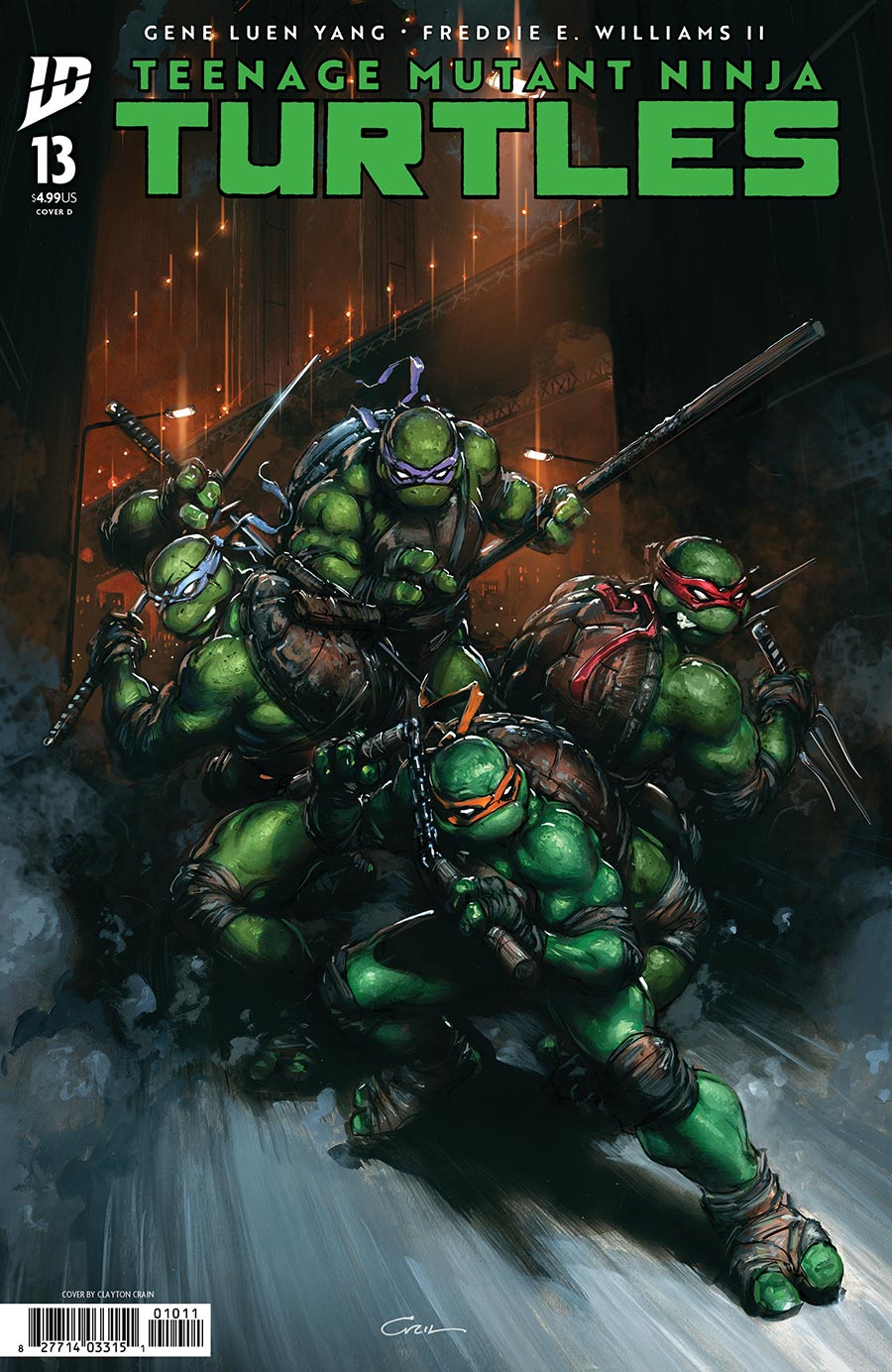 Teenage Mutant Ninja Turtles Vol 6 #13 Cover D Variant Clayton Crain Cover