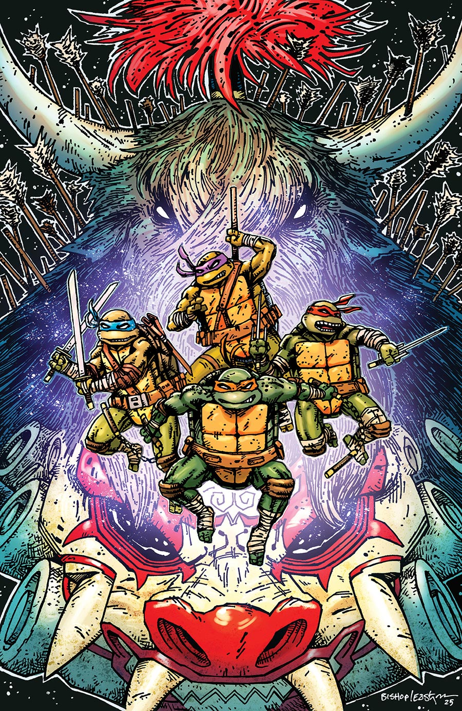 Teenage Mutant Ninja Turtles Vol 6 #13 Cover G Incentive Kevin Eastman & Ben Bishop Virgin Cover