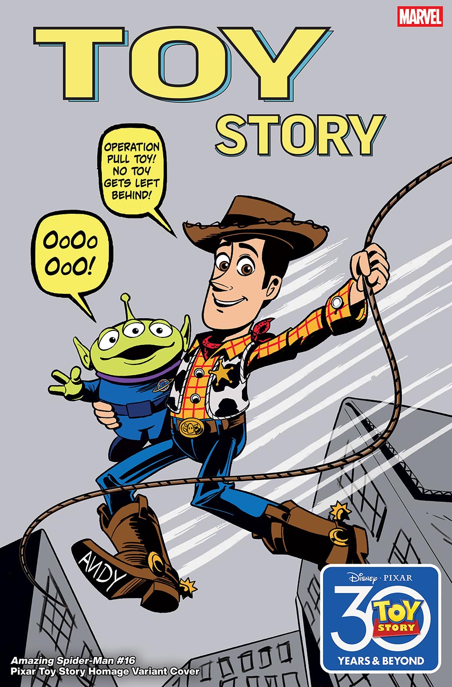 Amazing Spider-Man Vol 7 #16 Cover C Variant Marco Forcelloni Pixar Toy Story Homage Cover (#980)