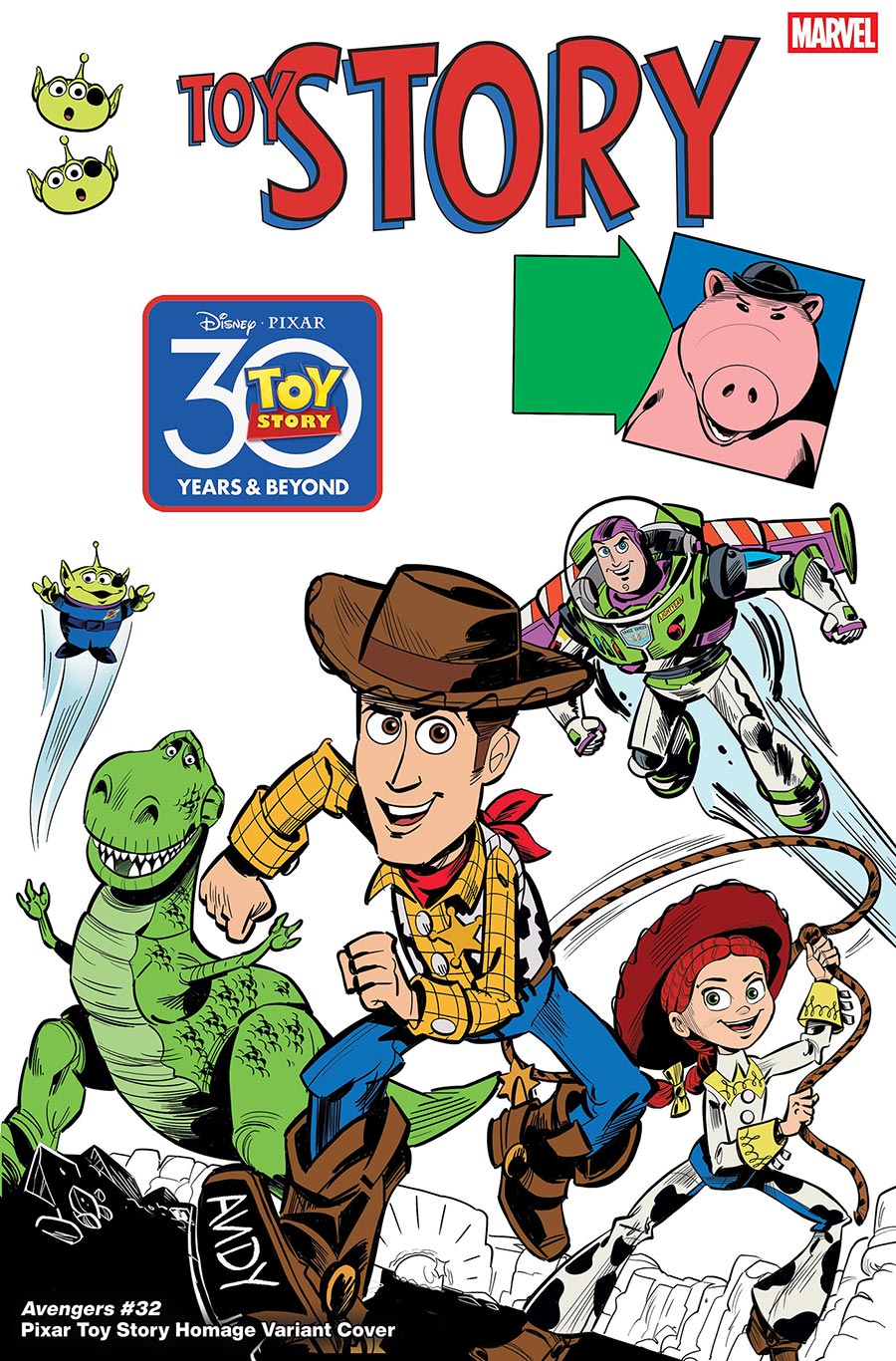 Avengers Vol 8 #32 Cover C Variant Marco Forcelloni Pixar Toy Story Homage Cover