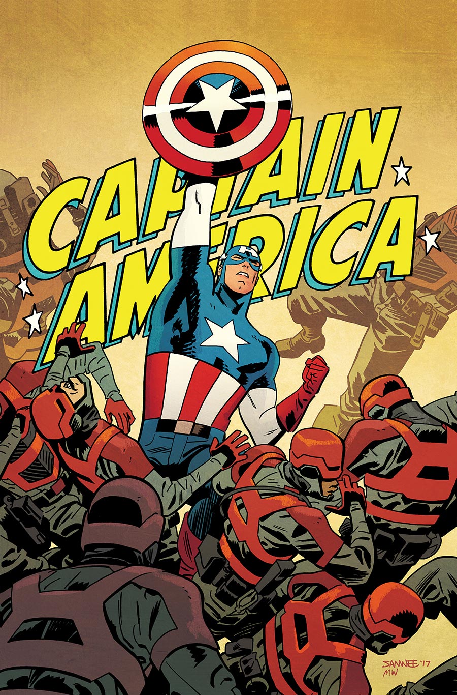 Black Widow & Captain America By Mark Waid & Chris Samnee Omnibus HC Direct Market Chris Samnee Captain America Variant Cover