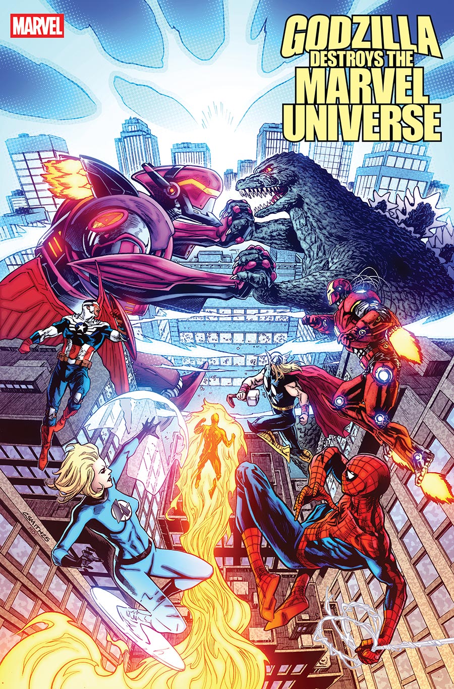 Godzilla Destroys The Marvel Universe #5 Cover E Variant Cory Smith Cover