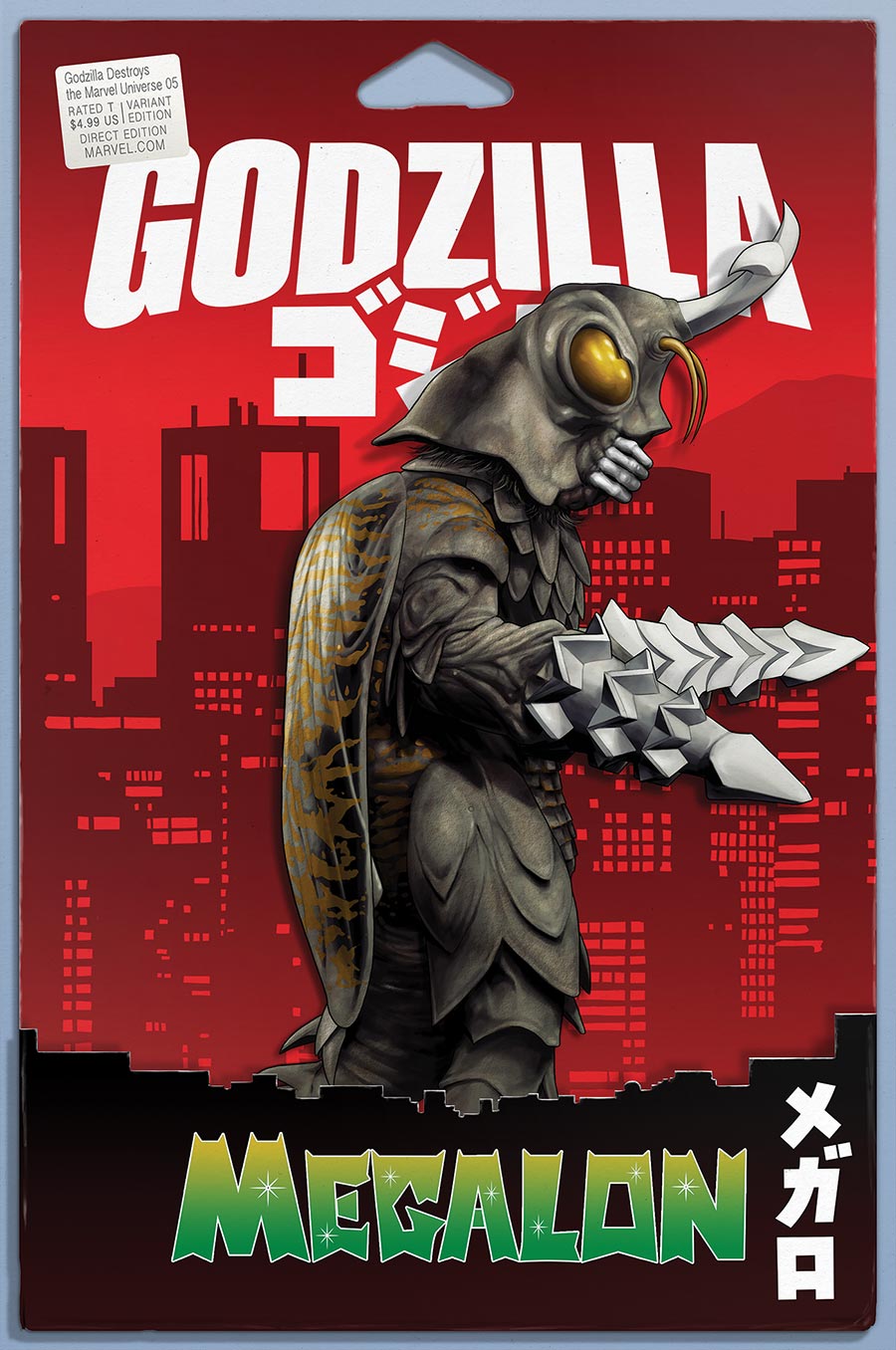 Godzilla Destroys The Marvel Universe #5 Cover D Variant John Tyler Christopher Action Figure Cover