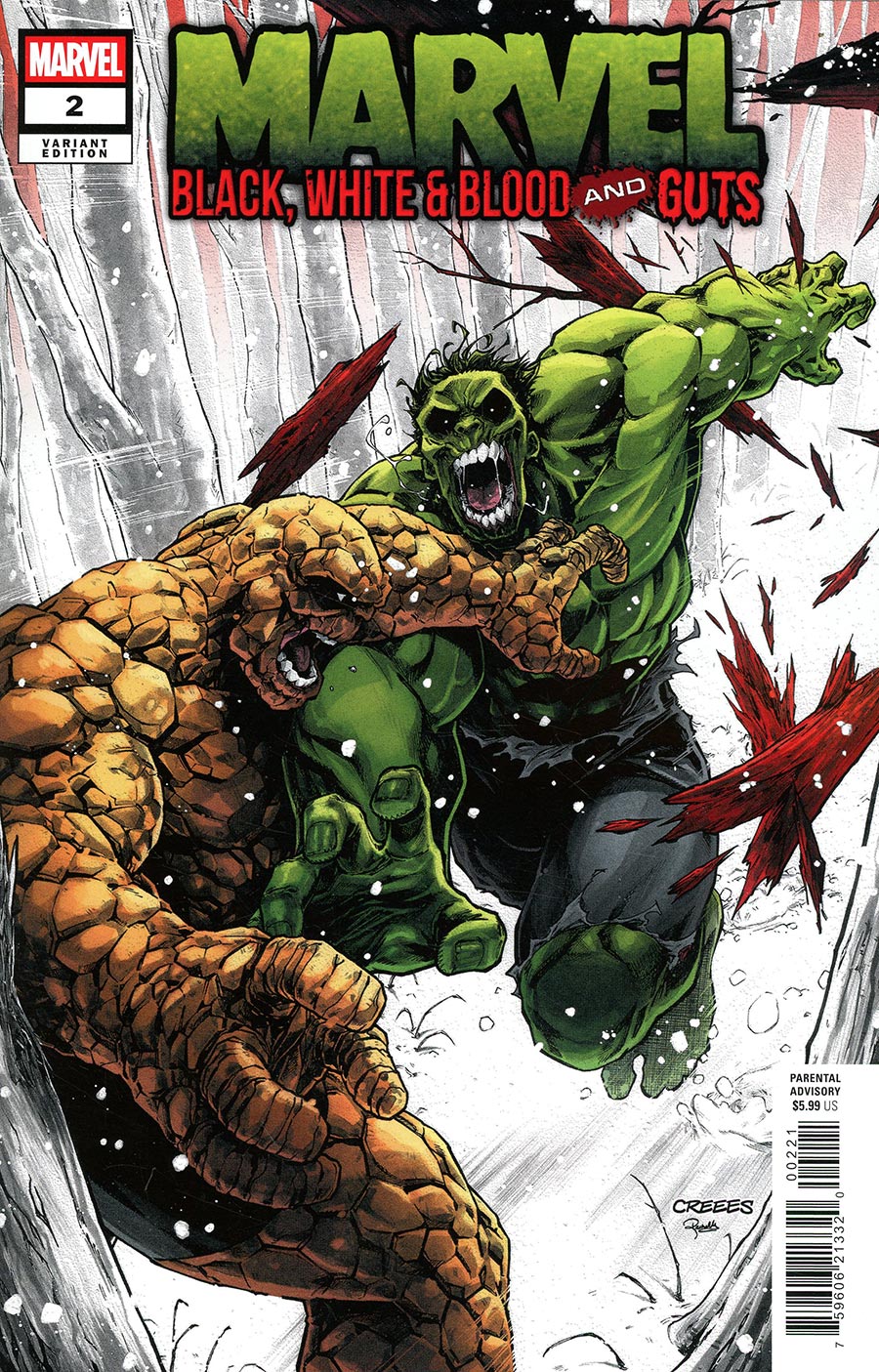 Marvel Black White & Blood And Guts #2 Cover B Variant Creees Lee Cover