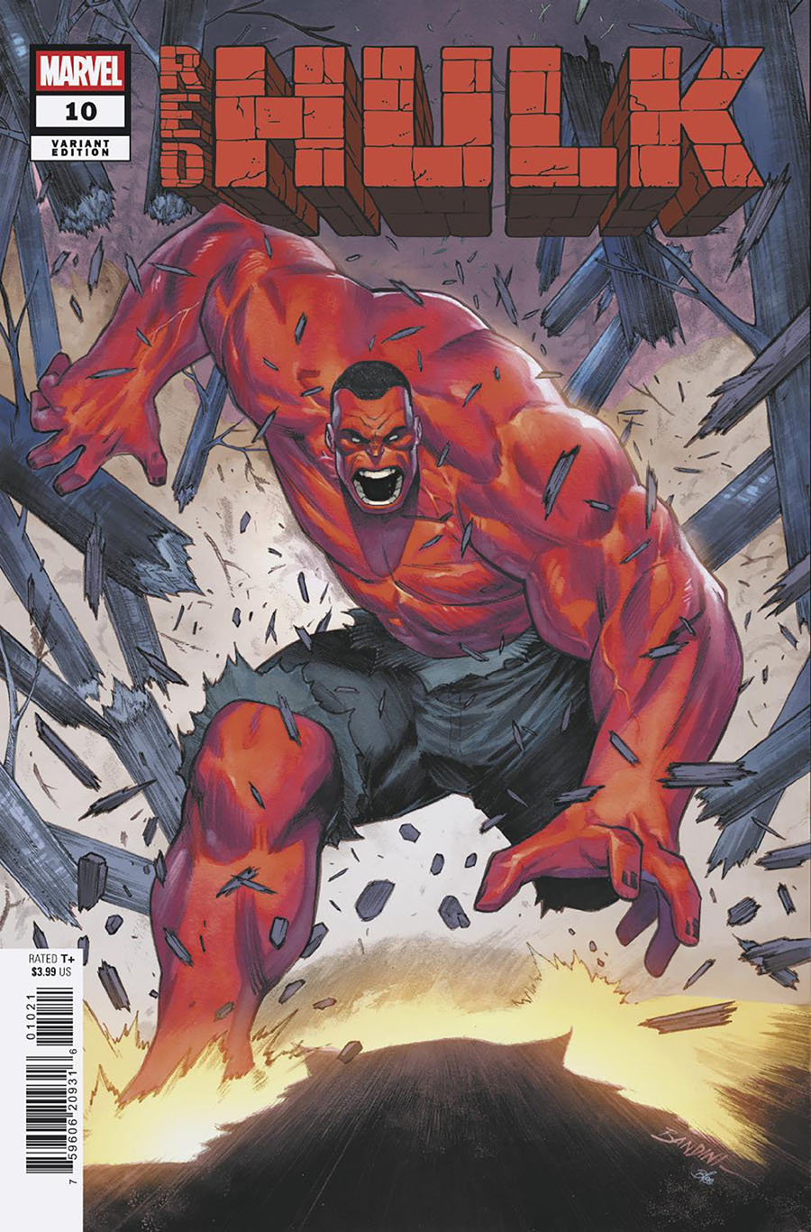 Red Hulk #10 Cover B Variant Michele Bandini Cover (One World Under Doom Tie-In)