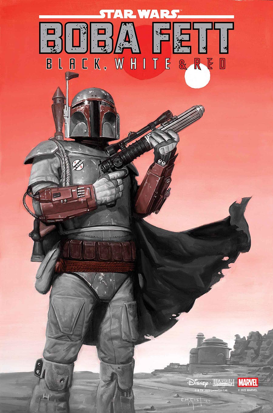 Star Wars Boba Fett Black White & Red #3 Cover A Regular EM Gist Cover