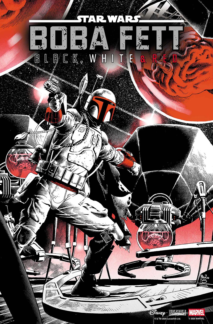Star Wars Boba Fett Black White & Red #3 Cover B Variant Paulo Siqueira Cover
