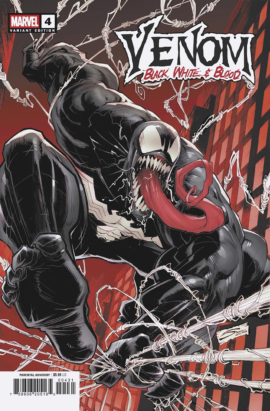 Venom Black White & Blood #4 Cover C Variant Gerardo Sandoval Cover