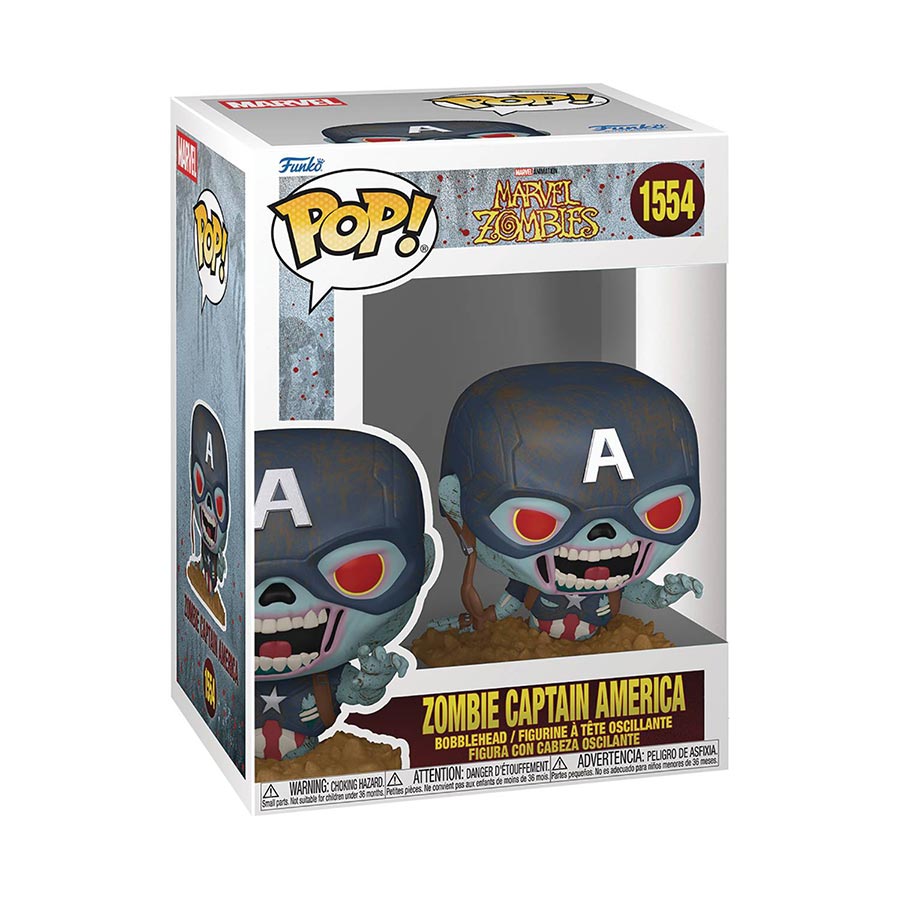 POP Marvel Marvel Zombies Zombie Captain America Vinyl Bobble Head