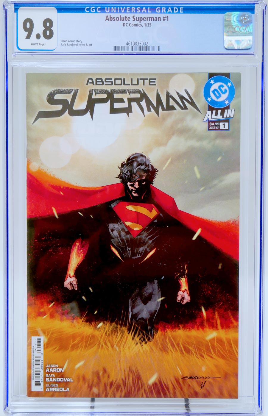 Absolute Superman #1 Cover Z-A Regular Rafa Sandoval Cover CGC 9.8 (DC All In)