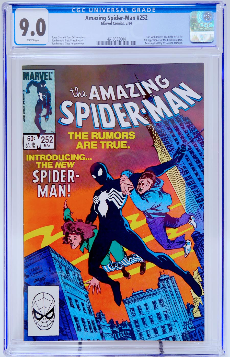 Amazing Spider-Man #252 Cover Q 1st Ptg CGC 8.0