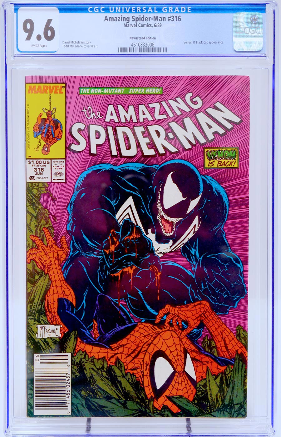 Amazing Spider-Man #316 Cover E Newsstand Edition CGC 9.6