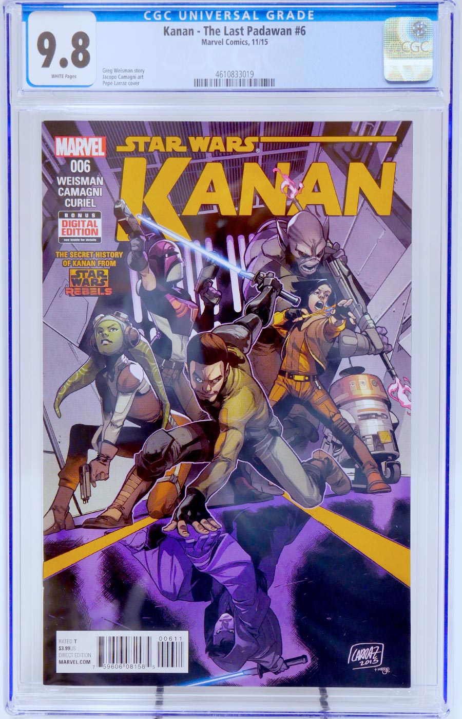 Kanan The Last Padawan #6 Cover B CGC 9.8