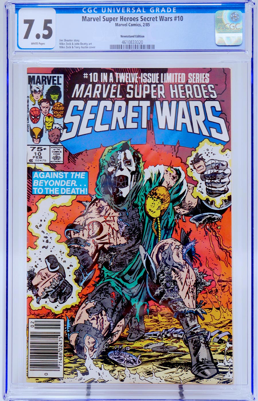 Marvel Super-Heroes Secret Wars #10 Cover G 1st Ptg CGC 7.5