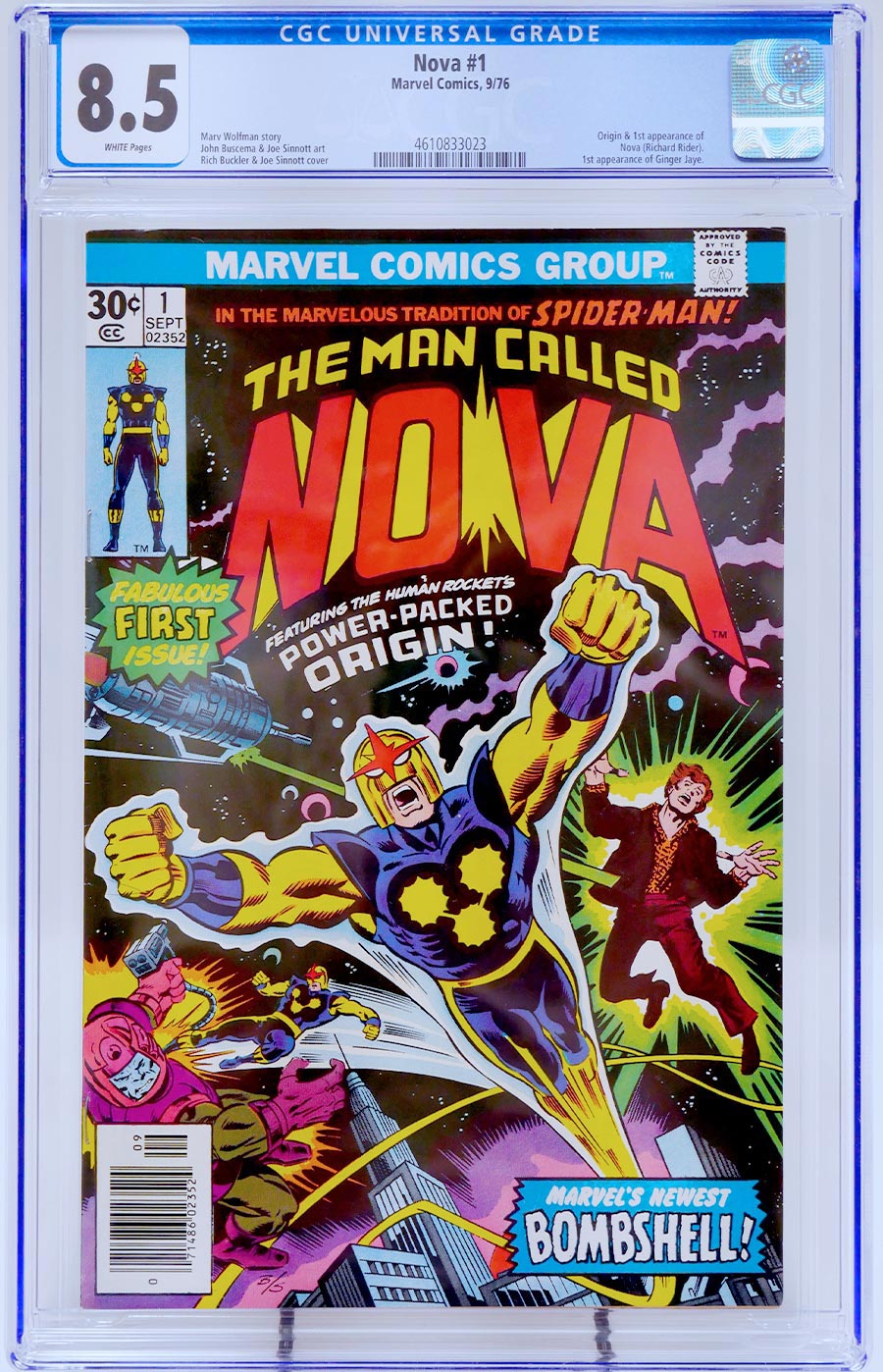 Nova #1 Cover E CGC 8.5