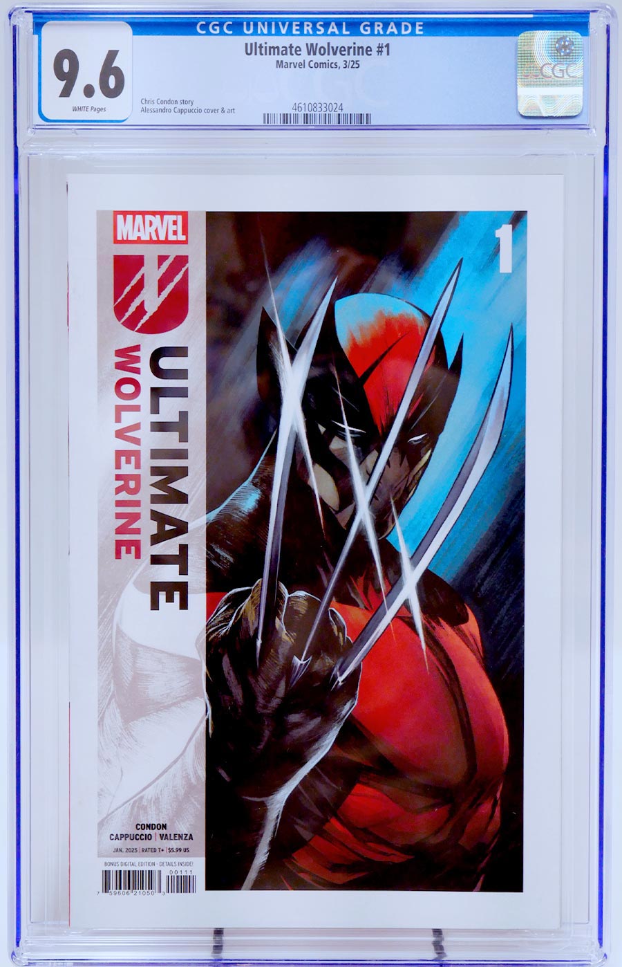 Ultimate Wolverine #1 Cover O Regular Alessandro Cappuccio Cover CGC 9.6