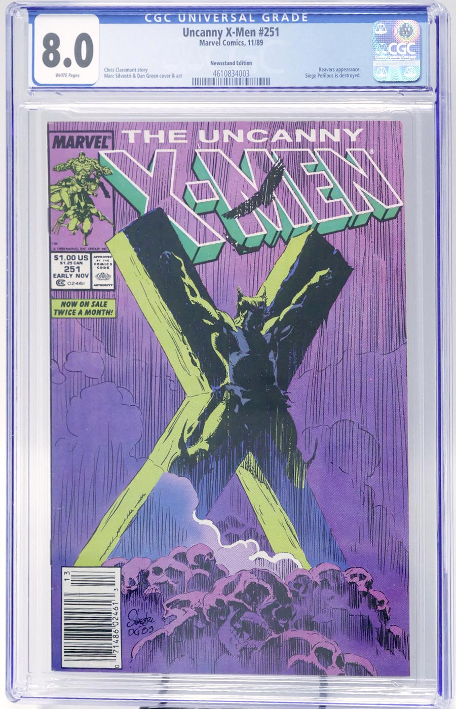 Uncanny X-Men #251 Cover B CGC 8.0