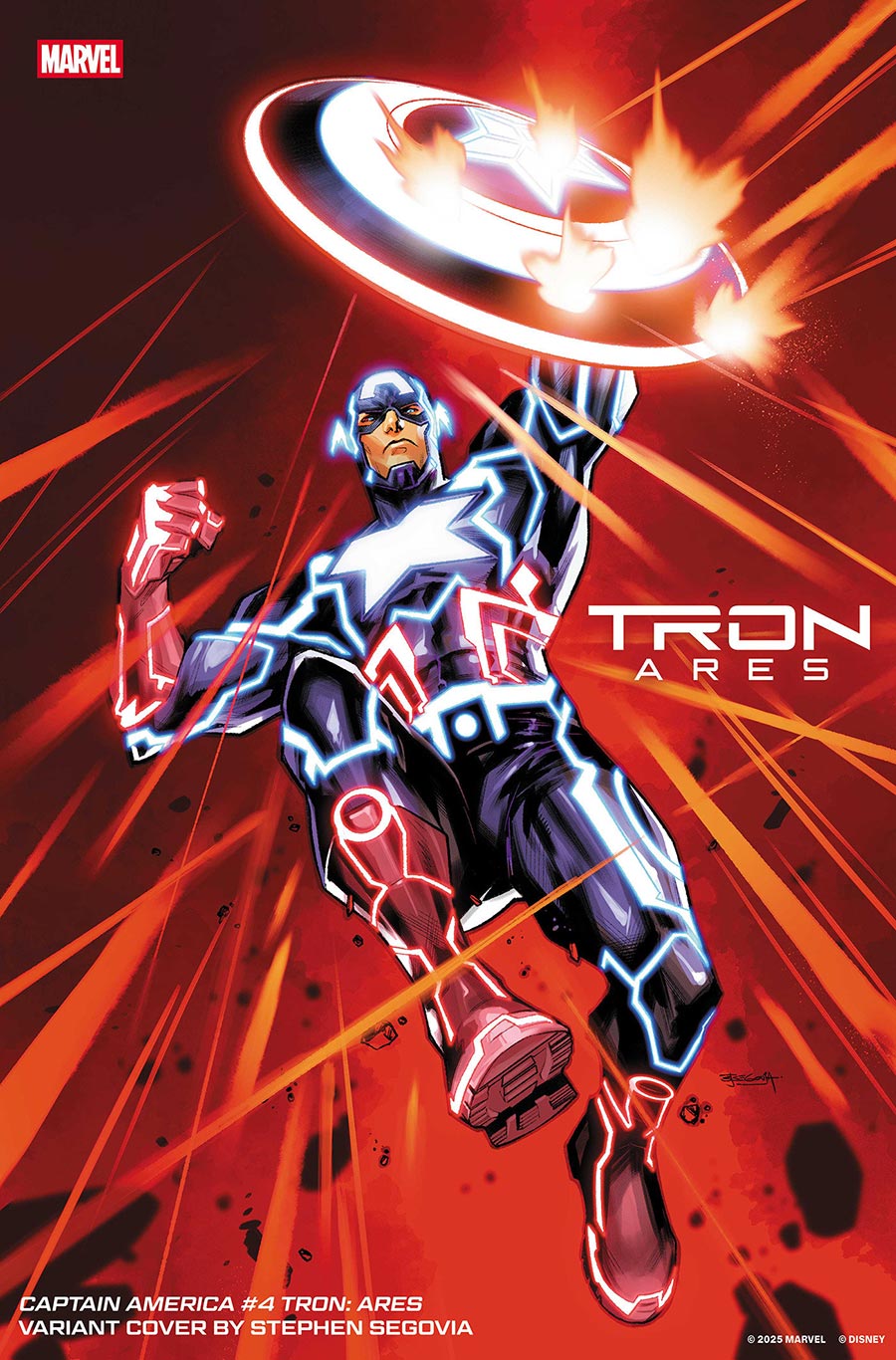 Captain America Vol 11 #4 Cover C Variant Stephen Segovia Tron Ares Cover