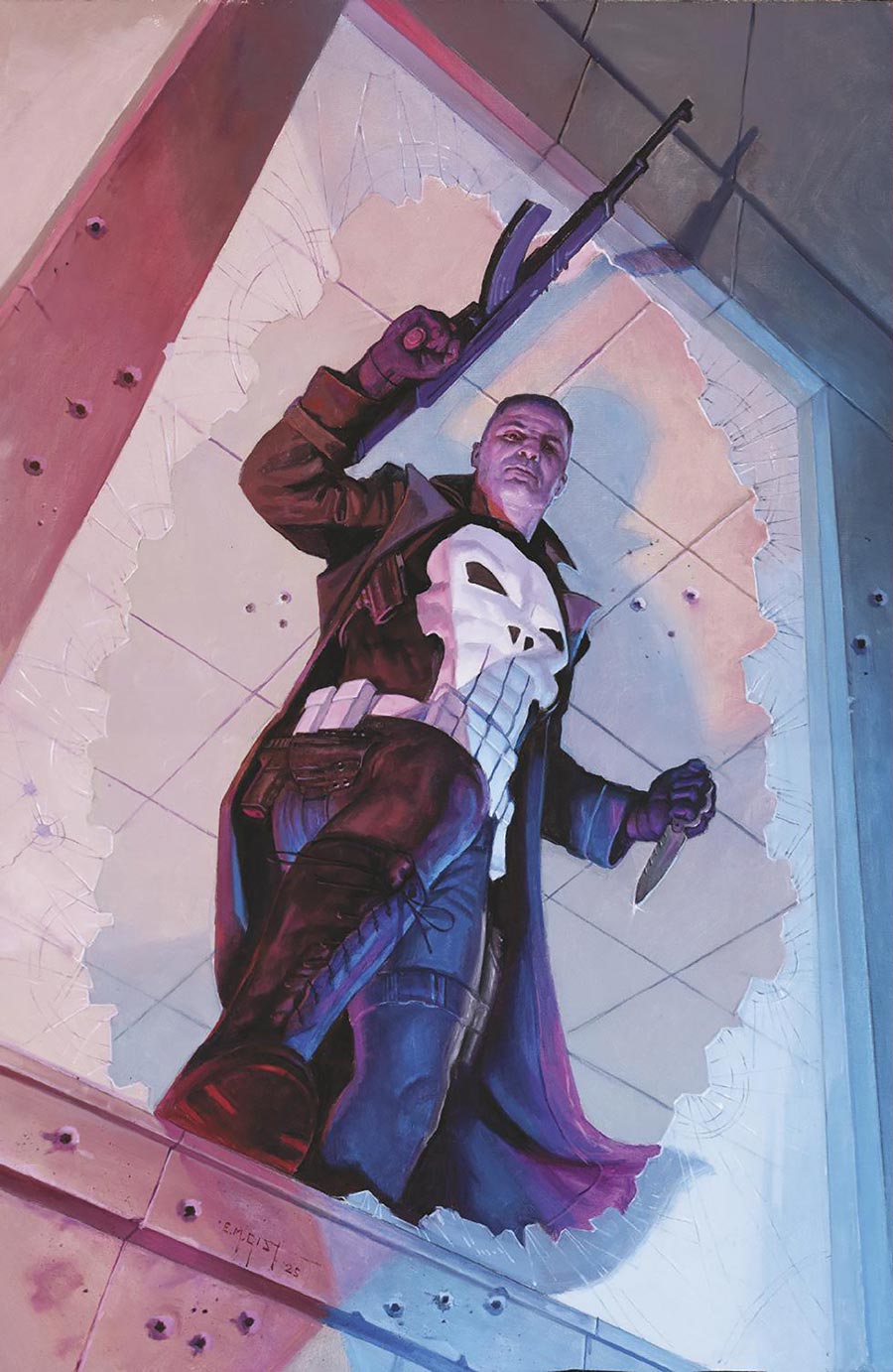 Punisher Red Band #1 Cover J 2nd Ptg Incentive EM Gist Virgin Variant Cover With Polybag